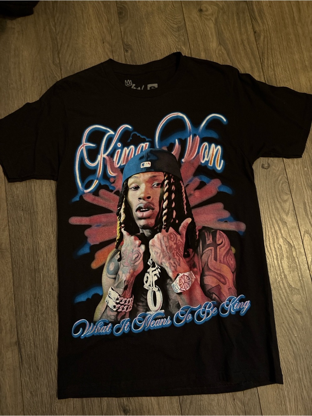 & Other Stories Black Short-Sleeve Tee with Multicolor King Von Graphic